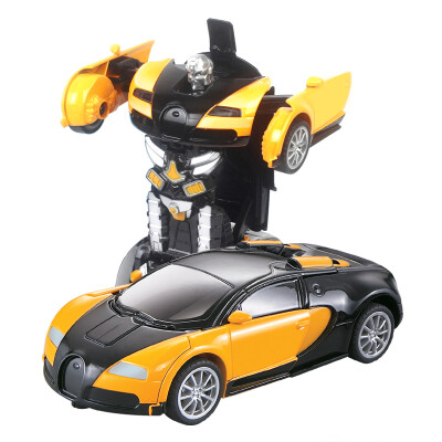 

Southland Infant toys for children Manual Pullback Deformation car robot Simulation model Mini deformation car 838B-24-1 Yellow