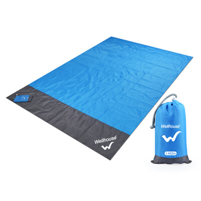 

WELLHOUSE outdoor picnic mat moisture-proof mat beach mat thin section folding light storage with nails blue gray 142m