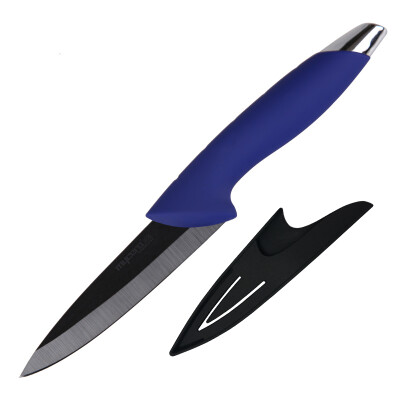 

USC MYCERA plating handle 4 inch black ceramic knife cut fruit knife peeled melon knife complementary knife blue N4S-B