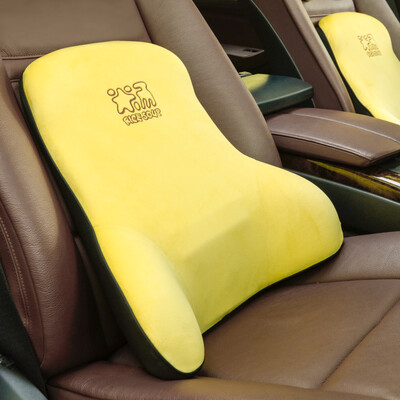 

ICAROOM car waist space recall cotton waist cushion office chair car lumbar pillow pillow four seasons back T-608M-Y warm yellow