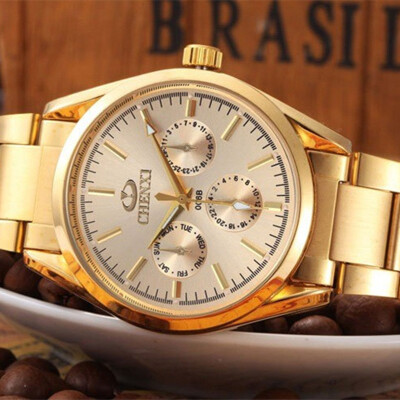 

CHENXI Gold Watch Men Watches Top Brand Luxury Wristwatch Golden Quartz Wrist Watch Male Elegant Clock