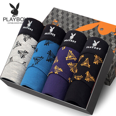 

PLAYBOY Playboy 5237 Men&39s Underwear 4 Gift Boxes Men&39s Triangle Pants Blend