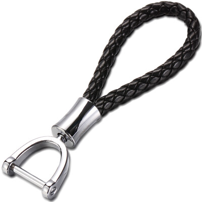 

Zobo genuine car key chain 360 degree rotating double key ring braided rope key pendant ZB-901 white car ornaments gift birthday gift
