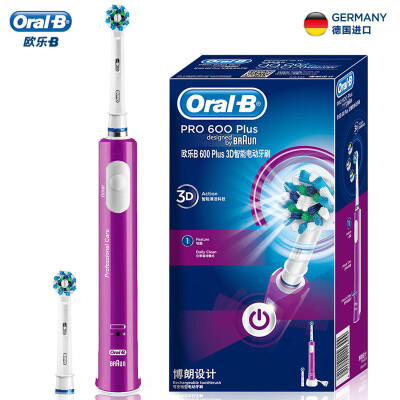 

Braun Oral B Pro 600 Plus 3D электрическая зубная щётка D16+（фиолетовый ）