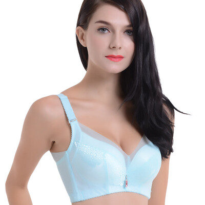 

Zi Yan Lier has a steel ring bra lace gathered to adjust the gathered ladies underwear bra W261 light blue 85B