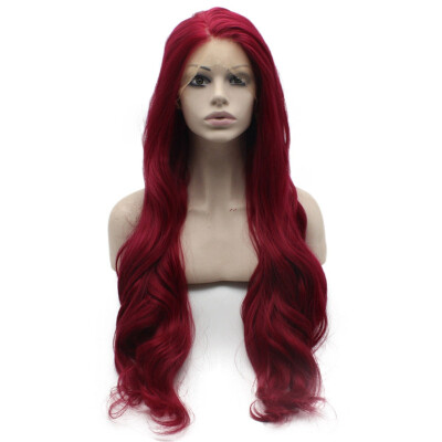 

Iwona Synthetic Hair Lace Front Long Wavy Burgundy Red Wig