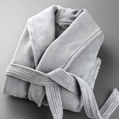 

Kangerxin пятизвездочный отель халат хлопок абсорбент хлопок полотенца халат Unisex серый L