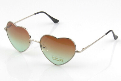 

Trendy glasses women sunglasses reflective gradient color lovely peach heart sunglasses as gift for men's