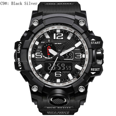

Fashion Military Sport Watches for Men Male Outdoor Waterproof Dual LED Digital Quartz Wristwatch Time Clock Gift