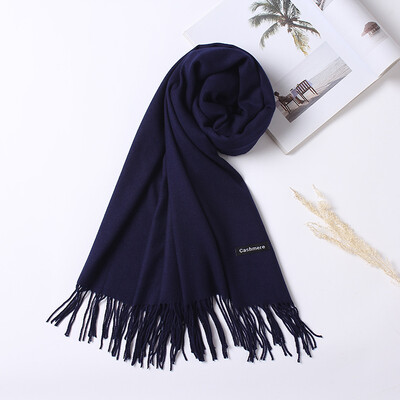 

2017 female autumn winter new scarf thick long paragraph warm imitation cashmere tassel shawl dual use