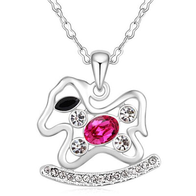 

Austria Crystal Pendant Necklaces Animal White Gold Color Women Party Gift High Quality Fashion Jewelry 17900