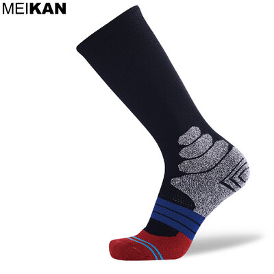 

MEIKAN Men's Basketball Socks Professional Coolmax Compression Cycling Socks Brand Breathable Sports Pattern Running Socks