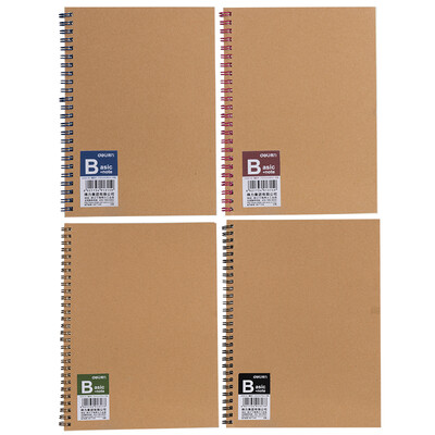 

Deli deli 8 A560 Kraft paper coils Spiral soft copy book Notepad notebook LA560-06