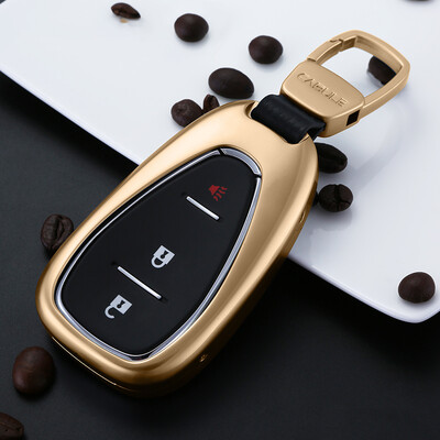 

Digaron 17 Chevrolet Explorer Special Metal Key Shell Cruze Mai Rui Bao XL Kemaluo Cool Car Key Case Leather Keychain Platinum Grey