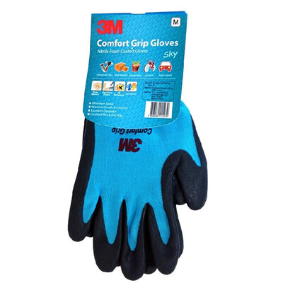 

3M nitrile wear-resistant coating protective gloves non-slip work gloves comfortable breathable cotton gloves blue L
