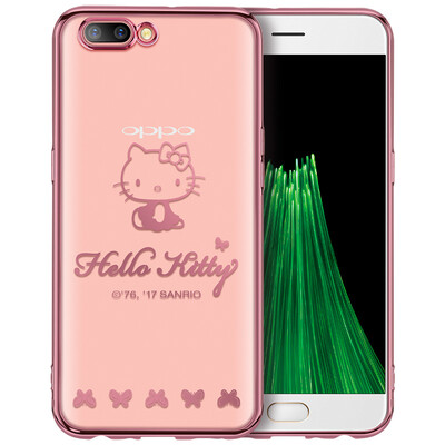 

Hello Kitty OPPO R11 Mobile Shell Case cartoon transparent drop soft silicone sleeve coated small naughty