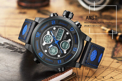 

Fashion Luxury Top Brand Men Waterproof Military Sports Watches Men's Quartz Analog Leather Wrist Watch