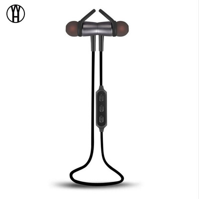 

WH Y522 Hanging Ear Type Metal Magnetic Motion Stereo Wireless Bluetooth earphone for xiaomi samsung huawei iphone