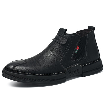 

Mens Shoes Fashion Casual Shoes Genuine Leather Boots Light Breathable Shoes For Men Black Brown Siez 38-44