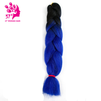 

24Inches Synthetic Kanekalon Ombre Jumbo Braiding Hair Two Tone Colored Crochet Braids Hair Extension