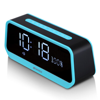 

Пейзаж (SANSUI) T26 Bluetooth-динамик Портативная телефонная карта Будильник Мини-сабвуфер Sonic Computer Blue