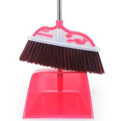 

Sushi source of the broom to the stainless steel rod broom dustpan set red G02361