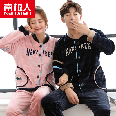 

Antarctic Pajamas Women Thicker Flannel Couples Pajamas Men&39s Autumn Winter Long Sleeve Coral Fleece Ladies Cardigan Set N675X21042-4 Women&39s Fashion Letter