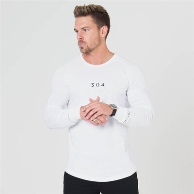

Muscle brothers spring&autumn tide fashion cotton round neck long sleeve mens Slim sport running training