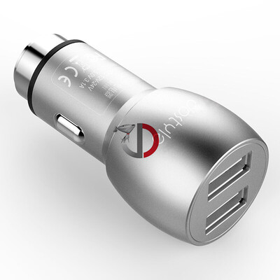 

dostyle DC101 автомобильное зарядное устройство 3.1A двойной USB автомобильное зарядное устройство автоматический шунт аварийный молот контакт матовое серебро