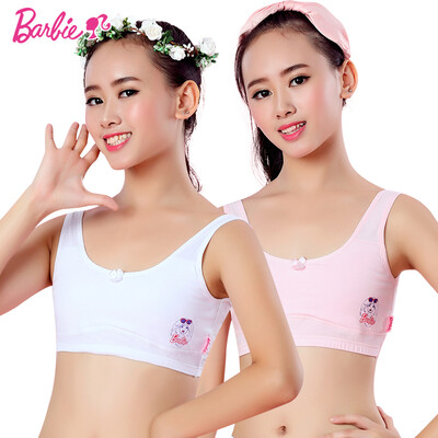 

Barbie BARBIE 2 piece student underwear vest cotton girl bra development period cotton fabric ABY3002 80A