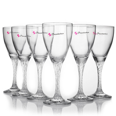 

Jingdong supermarket] Pasha Paji (Pasabahce) creative glass twisted legs legs red wine glass 6 loaded 180ml goblet wine glass 44362