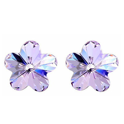

10mm Flower Earings Fashion Jewelry Austrian Crystal Romantic Stud Earrings For Women Anniversary Gift 1210