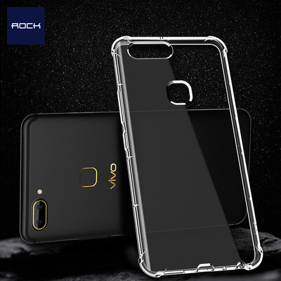 

Блокировка (ROCK) vivo X20 Мобильная оболочка Силиконовая мягкая оболочка All-inclusive Крышка Кристаллический экран Прозрачный