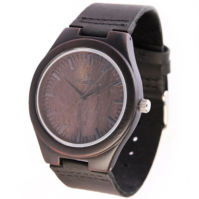

Fashion Luxury Natural Handmade BlackWood Watch Ebony wooden Watches Business waterproof mens watches quartz watch