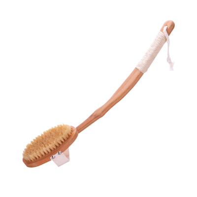 

Skillful assistant long handle bath brush bath brush bath brush back massage brush can be detached curved handle bamboo TH2087