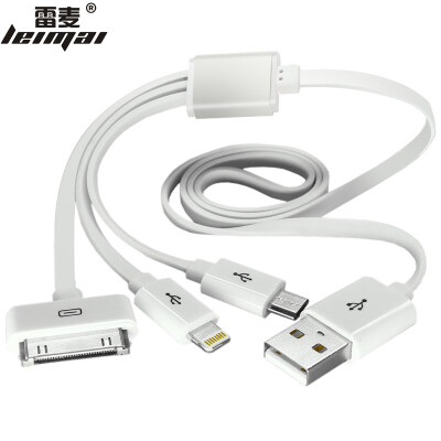 

LEIMAI Extended version LM-X-01 fashion multi-function data cable for Andrews Apple iPhone4S 5S 6S 7Plus white