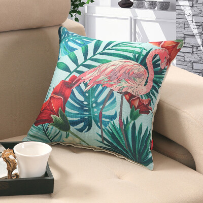 

NanJiren Pillow Home textile Linen Sofa Cushion Office car pillow Heart Flamingo 45 45cm