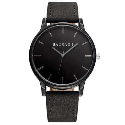 

BAOSAILI Business Watch Life Waterproof Japan Movement Wrist Watches Men Simple Clock Leather Strap Watch