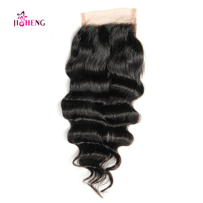 

9A Cheap Quality Free Brazilian Deep Curl Lace Closure Free Middle 3 Part Virgin Hair Closure With Part Lace Bleached Knots