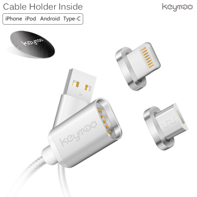 

Keymao Magnetic Phone Kabel Data Lightning Charger Cable 2-in-1 Micro USB for Iphone Android