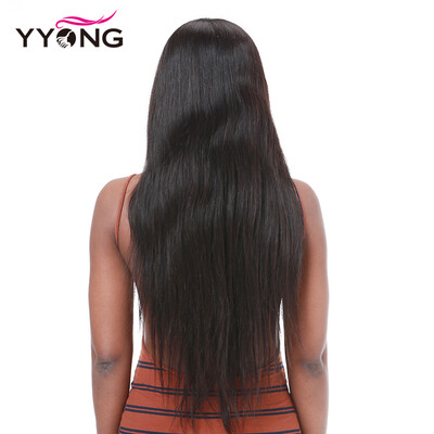 

YYONG Hair 8A 150 Density Lace Front Wigs Straight Peruvian Human Hair Natural Color For Black Women 12"-24"Inch Free Shipping