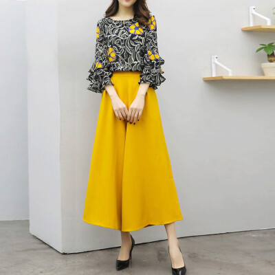 

Markentsee 2017 new women&39s autumn Korean fashion women&39s fragrant wide-leg pants loose large code zx176303 picture color S