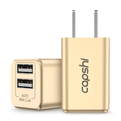 

Capshi Зарядное устройство Apple Зарядное устройство для двух портов USB-телефонное зарядное устройство TC029 Gold 2.4A Применимое просо Huawei OPPO Meizu VIVO Samsung и другая зарядная головка мобильного телефона