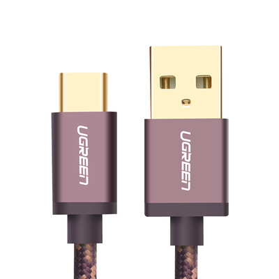 

Green Alliance Type-C data line fast charge mobile phone charging line Andrews USB adapter charger power cord support Huawei P9 glory millet 65 music as 05 meters 40428 deep coffee