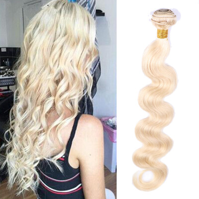 

613 Blonde Color Brazilian Hair Weave 4 Bundles 12-"24" Body Wave Remy Human Hair Extensions