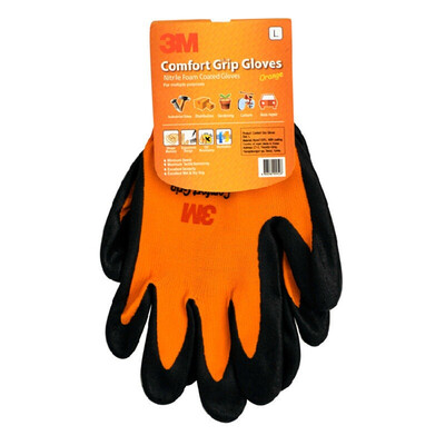 

3M nitrile wear-resistant coating protective gloves non-slip work gloves comfortable breathable cotton gloves orange