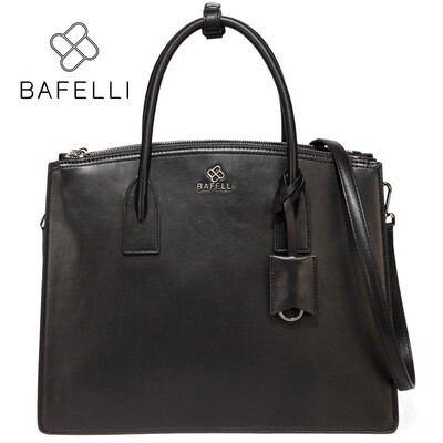 

BAFELLI autumn&winter new arrival genuine leather laptop bag high capacity briefcases handbag black bolsa feminina women bag