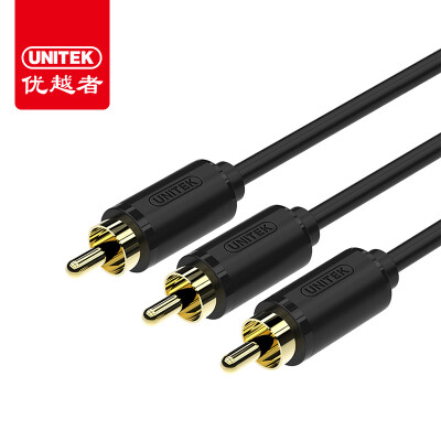 

Улучшенный человек (UNITEK) Y-C949BK 3RCA к 3RCA штекеров аудио и видео конвертера для трехпроводных три RCA телевизора красного желтого черного AV-кабель 1 м