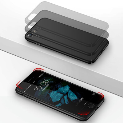 

7 Freeson Apple, телефон оболочки iPhone7 защитный чехол / кожа чувствовать себя матовые телефонные аппараты всеохватных PC жесткий черный корпус