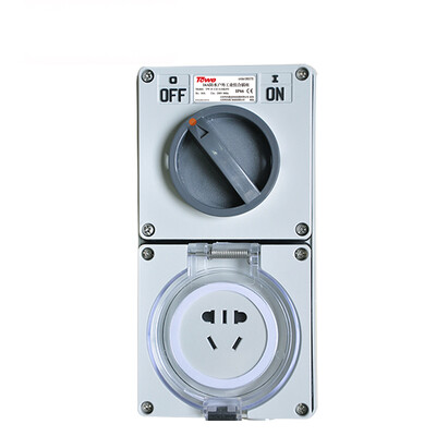 

TOWE G16K FS modular outdoor waterproof socket with switch anti-rain industrial socket household five-hole combination socket 16A